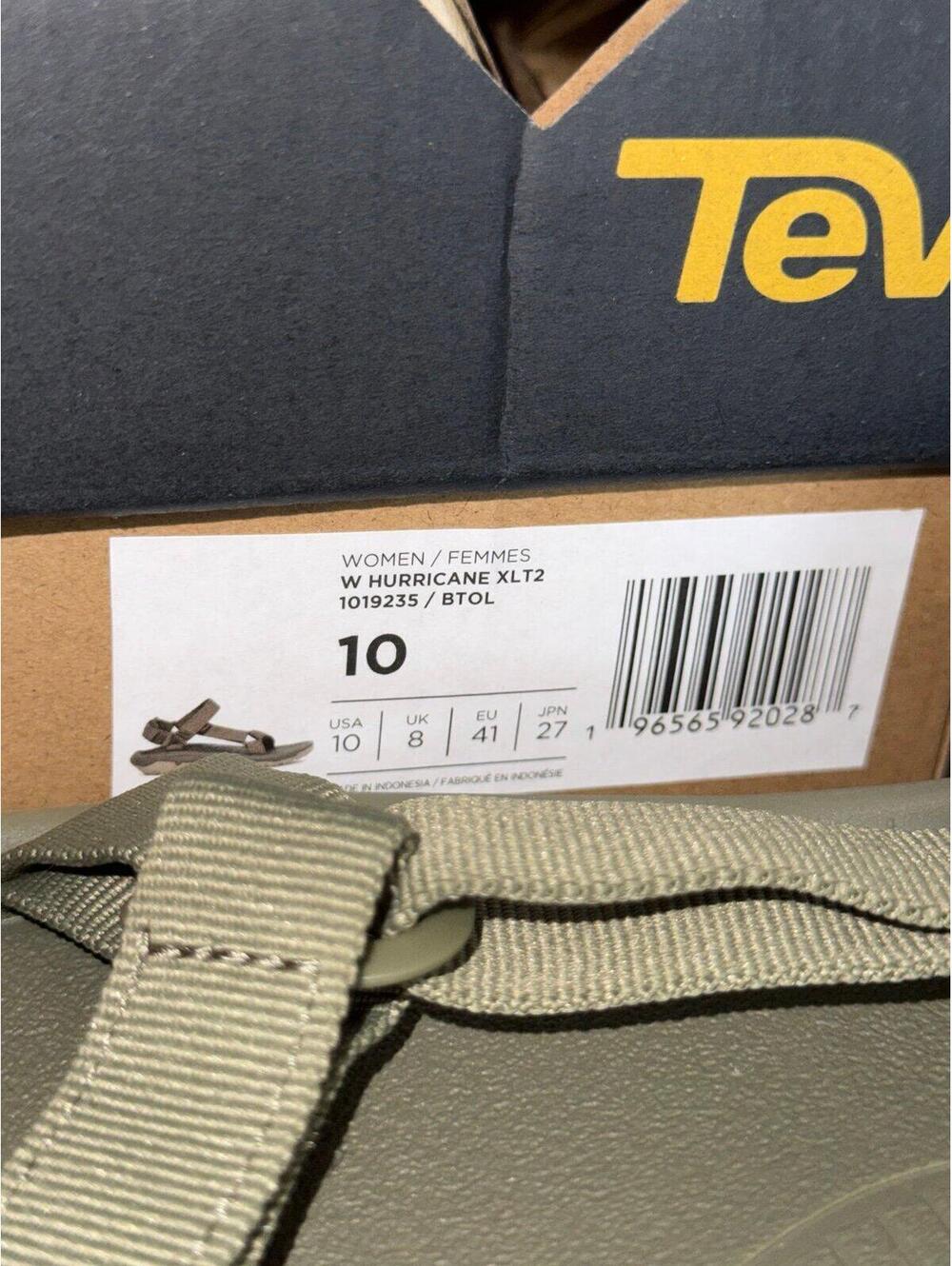 TEVA NIB Teva Hurricane XLT2 Womens 10 Olive Green Sport Hiking Sandals Comfort - Picture 2 of 5